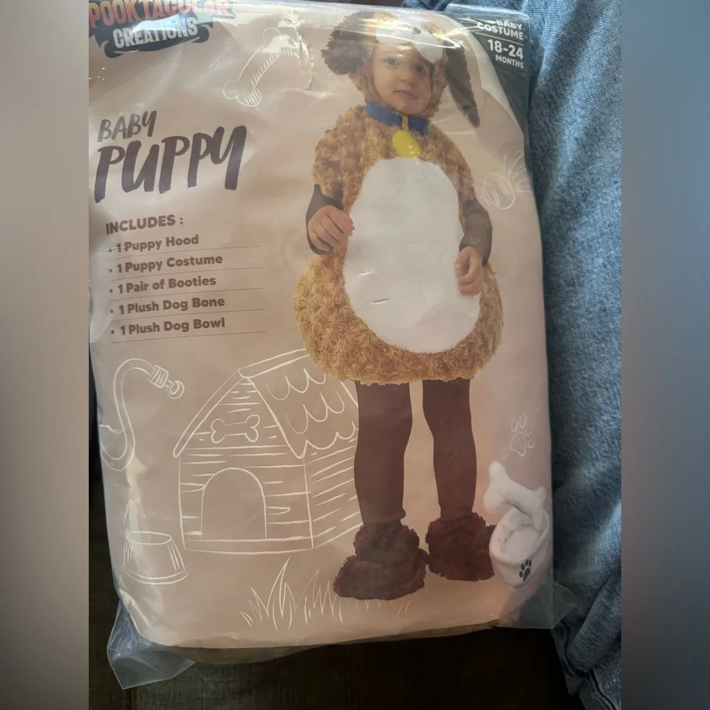 NWT Spooktacular Creations Halloween Puppy Costume for ToddlerS, Size 18/24 Mths